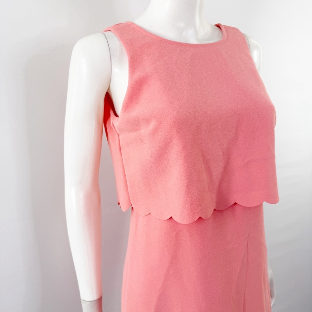 LOFT Pink Overlay Shift Dress Size 4P Knee Length Party Cocktail Easter Church - Picture 5 of 8